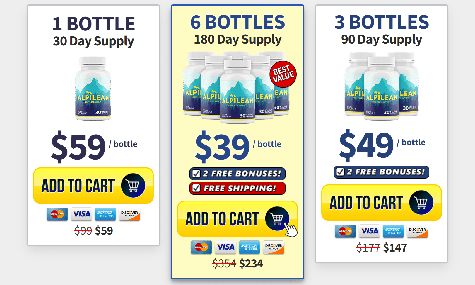 Alpilean pricing